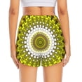 thumbnail image 2 of Rocae Yellow Mandala for Women's Athletic Shorts Quick Dry Workout Hiking Shorts With Pockets for Running, Yoga, Gym, Sports Medium, 2 of 9