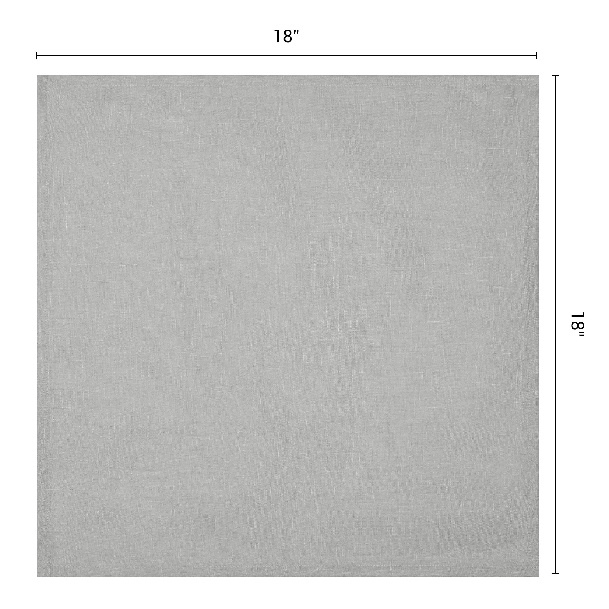 Unique Bargains 6Pcs Cotton Reusable Party Cloth Napkins Gray 18x18inch
