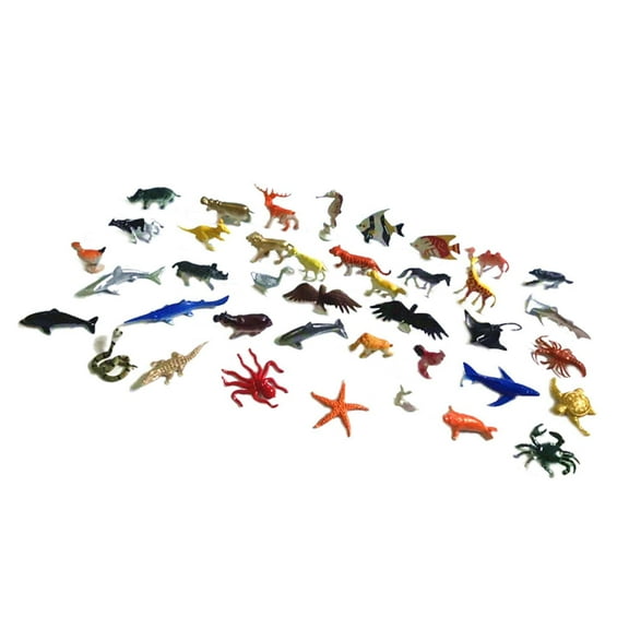 colcolo 40x Animal Figurines Collectible Gift Simulation Animals for Girls Boys Kids