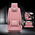thumbnail image 5 of OTOEZ Universal Car Seat Cover Full Set PU Leather 5 Seats Front Rear Seat Cushion, 5 of 11