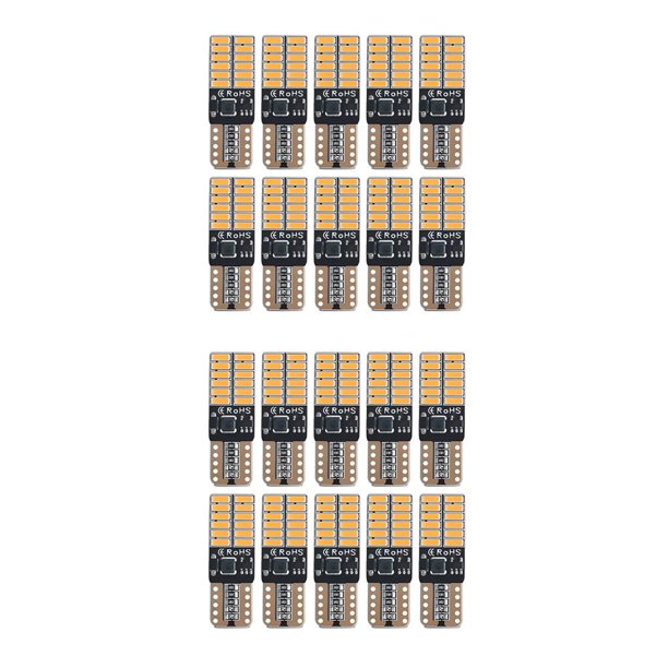 Sidaley 10 piezas de luz de posición de maletero de matrícula, lámpara de giro de coche de repuesto, intermitente DRL, accesorios para Amarillo 2piezas