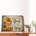 thumbnail image 3 of Farmhouse Sunflower Wall Art Hummingbird Religion Christian Bible Verse Pictures Wall Decor Scripture Quotes Canvas Painting Print Artwork Framed for Living Room Bedroom Bathroom 16"×12", 3 of 6