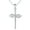 8-shaped cross (white gold), variant on Leander 925 Sterling Silver Moissanite Cross Necklace for Women, Figure-8 Design, with a Stylish and Simple Clavicle Chain Pendant