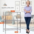 thumbnail image 3 of 23Lx13.2Wx30.2H Adjustable Metal Storage Shelves 3-Tier Wire Shelving Unit Organizer Wire Rack 450Lbs Capacity for Small Places Kitchen Garage,Chrome, 3 of 7