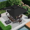thumbnail image 5 of PURPLE LEAF  9 x 12 ft Double Top LED Rectangle Patio Cantilever Umbrella Grey, 5 of 5
