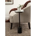 thumbnail image 6 of Kate and Laurel Hescott Modern Mirrored Drink Table, 10 x 10 x 24, Black Marble and Bronze, Contemporary Round Accent Table with Premium Marble Base and Mirror Tabletop, 6 of 6