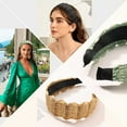 thumbnail image 2 of Diademas para el cabello para mujer - Diademas de paja de verano de ratán para niñas Diademas trenzadas de rafia ancha lindas Diademas para el cabello para mujer Diademas de ratán Productos de belleza bronceados Accesorios para el cabello Ormromra CDWJ253, 2 of 8