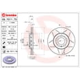thumbnail image 2 of 2 DISCOS RANURADOS Delanteros - Compatibilidad SEAT Nuevo Ibiza 2.0L L4 2010 BREMBO ., 2 of 5