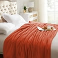 thumbnail image 5 of Moonlight20015 Fleece Blanket, Soft Microplush, Lightweight, Thick And Warm Cozy Comforter, Twin (60x80) Rust, 5 of 10