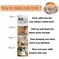 thumbnail image 3 of Espumador de leche manual Wuudi, espumador de leche de acero inoxidable de 800 ml con doble malla para café, café con leche, chocolate caliente, café, capuchino, espumador, crema Vhermosa  LL-2270, 3 of 5