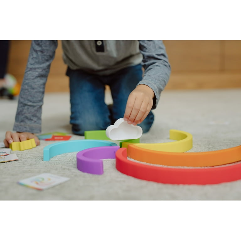 Chuckle & Roar Preschool Silicone Rainbow Stacker and Game