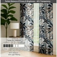 thumbnail image 6 of Vargottam 84 Inch Rod Pocket/Back Tab Cotton Curtains for Windows and Doors- Light Filtering Cotton- Light Filtering Drapes For Doors- Set of 2 Panels, 52"x84"- Vibrant Botanical Design (Blue), 6 of 8
