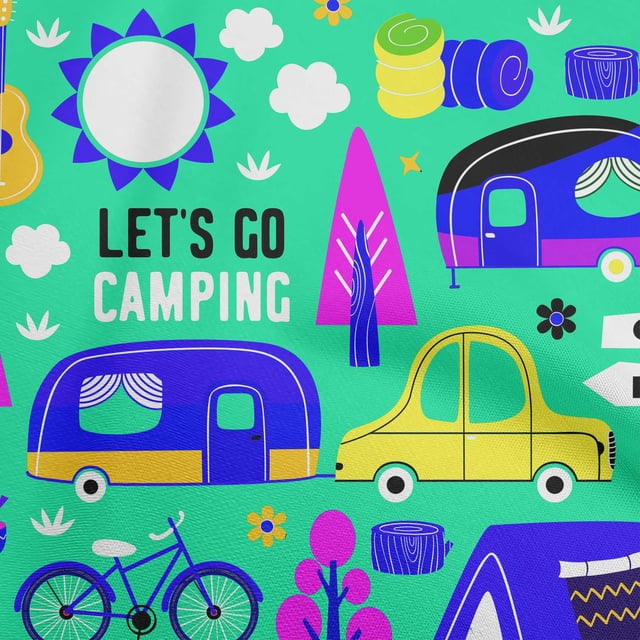 oneOone Tissu en Coton Flex Vert Mer pour Robe de Camping Tissu Imprimé au Mètre 40 Pouces de Large