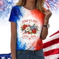 thumbnail image 2 of idosla USA Flag Tee Shirt for Women 4th of July Memorial Day Gift T Shirt Casual Short Sleeve American Proud T-Shirt Tops (Watermelon Red, XL), 2 of 7