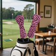 thumbnail image 4 of Yuyamidu Pink Leopard Print Golf Club Head Covers PU Leather Golf Head Covers Driver Headcover, Fairway Wood Head Cover, Hybrid Head Cover, 4 of 8