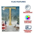 thumbnail image 5 of America Forever Monogram Christmas House Flag Letter T 28 x 40 inch Double Sided USA Patriotic Snowman and Santa Christmas Holiday Yard Outdoor Decoration, 5 of 7