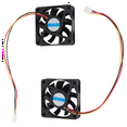 thumbnail image 2 of 60Mm 6Cm DC 12V 3 Pin Computer Case CPU Cooler Cooling Fan Black 2 Pcs, 2 of 9