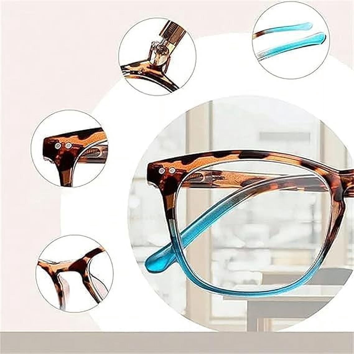 2PCS Protectivemethod Glasses - Women's Sexy Leopard Print Reading Glasses, Anti Blue Light Reading Glasses Women (4X,2PCS C)