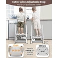 thumbnail image 5 of Primlect Potty Training Toilet Seat, 2 in 1 with Ladder, Adjustable Height ,for Ages 1-3, Gray, 5 of 10