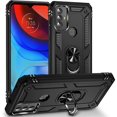 thumbnail image 1 of wonima11 Military Grade Drop Impact for Motorola Moto G Play 2023 Case 360 Metal Rotating Ring Kickstand Holder Armor Heavy Duty Shockproof Case for Moto G Play 2023 Phone Case (Black), 1 of 1
