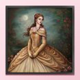 thumbnail image 3 of Hilo de bordar de algodón completo, 11CT, estampado de princesa Bella, punto de cruz, 40x40cm, 3 of 9