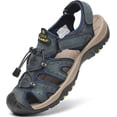 thumbnail image 2 of Rumpra Men’s Closed Toe Sport Sandals, Lightweight Leather Outdoor Hiking Water Shoes, 2 of 10