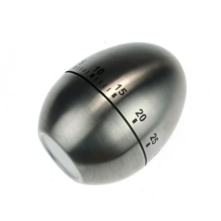 

Tiitstoy Stainless Steel Egg Shaped Kitchen Timer 60 Minute Alarm