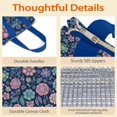 thumbnail image 4 of Pioneer Flower Floral Print Pattern Insulated Lunch Bag for Women & Adults,Large Portable Soft Cooler Lunch Bag,Thermal Food Storage Tote with Pearl Cotton,8.66L,8.75x5.75x9.5 Inch, 4 of 6