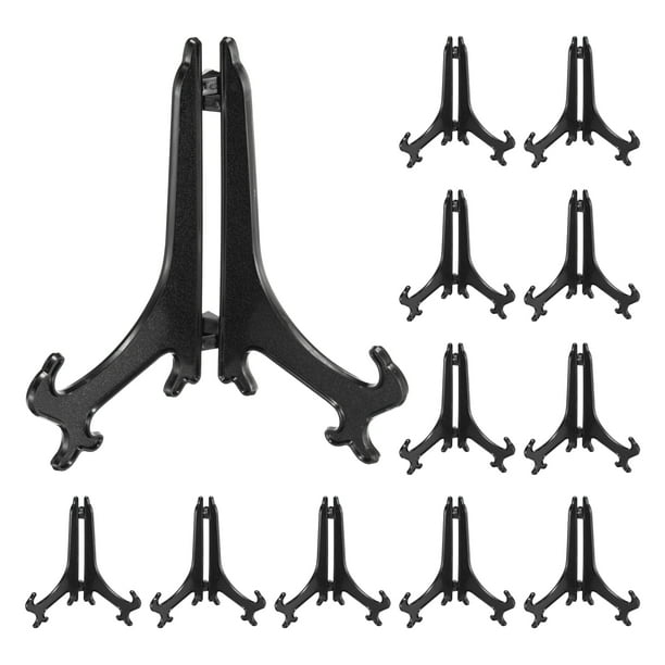 Soportes para Platos de Acrílico Uxcell de 6.89" para Exhibición, Color Negro, 12 Pcs