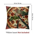 thumbnail image 4 of BANET Pizza Pack of 2, of Retro Inspired of Italian Food with , Zippered Double-Side Digital Print Decor, 18x18in, 4 of 7