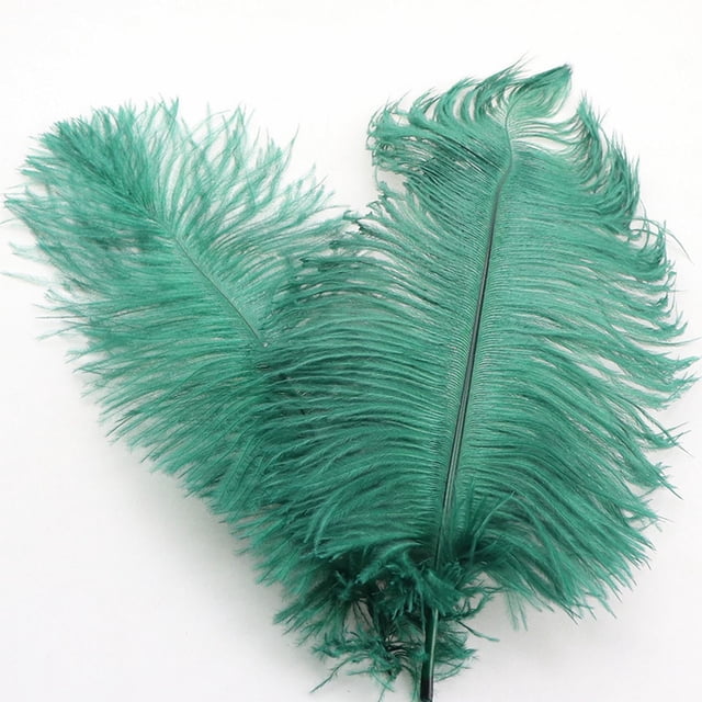 ¡Liquidación de flores artificiales! Plumas de avestruz de 30-35 cm, decoración de plumas de colores, 50 unidades, verde oscuro. ¡Oferta relámpago!