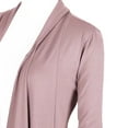 thumbnail image 4 of Urban CoCo Women's Long Sleeve Irregular Hem Cardigan (Lavender, L), 4 of 6