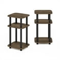 thumbnail image 5 of Furinno Just 3-Tier Turn-N-Tube Curve End Table, Side Table, 2-Pack, Columbia Walnut/Black, 5 of 6