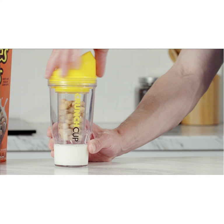 The CrunchCup - A Portable Cereal Cup - Yellow