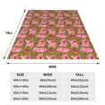 thumbnail image 3 of Bingfone Cartoon Pigs Print Flannel Fleece Blanket Throw Blanket for Bed,Sofa,Couch,Travel,Camping(60"x50" ), 3 of 8