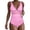 Pink, variant on Antinious Women Multi Tone Print Coordinated Close Cut Seaside Beach Outfit Layout