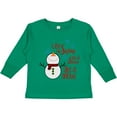thumbnail image 3 of Inktastic Christmas Let It Snow Cute Snow Man with Snowflakes Boys or Girls Long Sleeve Toddler T-Shirt, 3 of 5