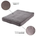 thumbnail image 3 of Happy Hounds Daisy Deluxe Sherpa Supportive Dog Bed, Gray, Large (48 x 36 in.), 3 of 8