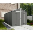 thumbnail image 6 of Palram - Canopia Rubicon 8' x 15' Polycarbonate/Aluminum Shed - Gray, 6 of 9