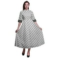 thumbnail image 1 of Bimba Robe à Manches Retroussables pour Femmes à Carreaux Imprimés, Col Mandarin, Chemise Boutonnée - X-Grand, 1 of 5