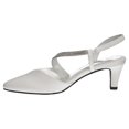 thumbnail image 3 of Easy Street Emerald Women's Asymmetrical Slingback Pumps Color: White Size: 9, 3 of 4