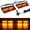 Amber, variant on 2-In-1 Dash Lights - 2 X 7.3 Inches, 16 Leds, Windshield Visor Safety Light Bars for Off-Road Trucks, Construction Vehicles, Without Battery