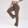 thumbnail image 4 of REALiKUN Flare Leggings for Women with Pockets, High Waisted Wide Leg Crossover Yoga Pants, 4 of 8