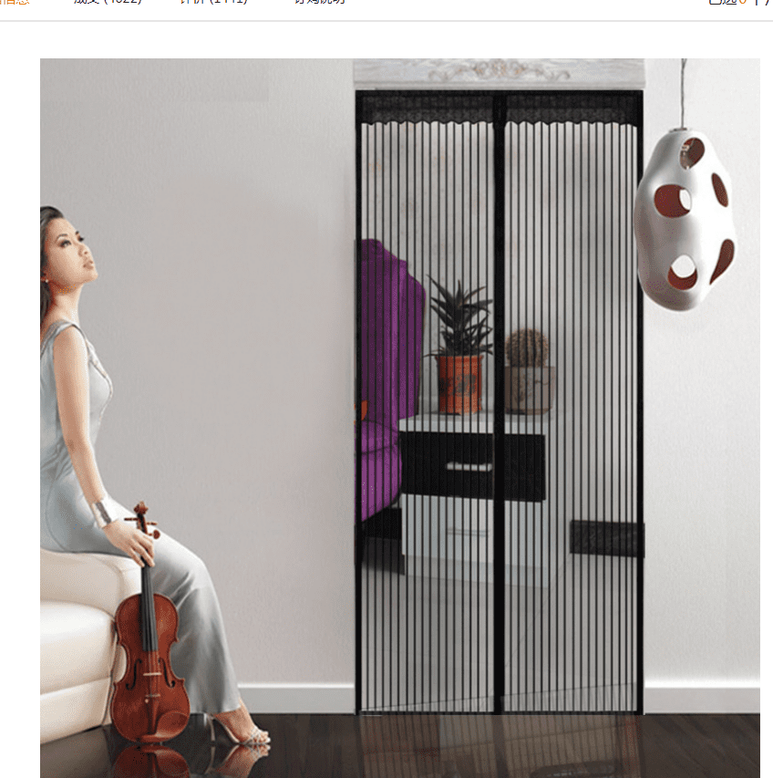 For Summer Screen Door Mesh Window Curtain Keeps Mosquitoes