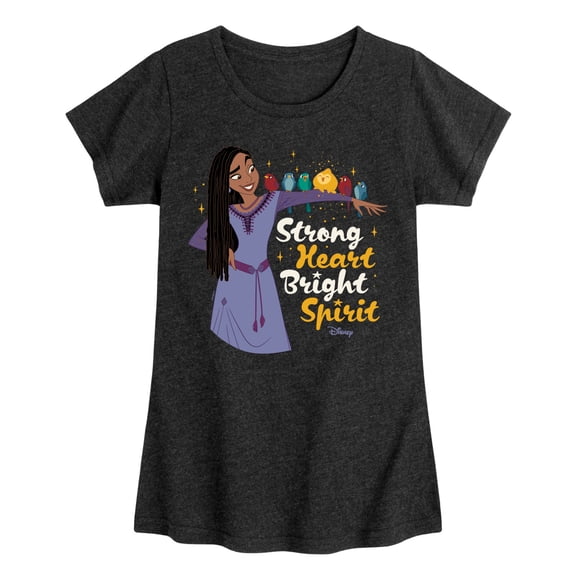 Disney Wish - Strong Heart Bright Spirit - Toddler & Youth Girls Short Sleeve Graphic T-Shirt