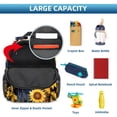 thumbnail image 5 of Crocodile Starry Sky Sunflower Traveling Backpack School Bags Cute College Backpack Baby Bag Lightweight Large Capacity Printed Design Adjustable Shoulder Strap Suitable, 5 of 6