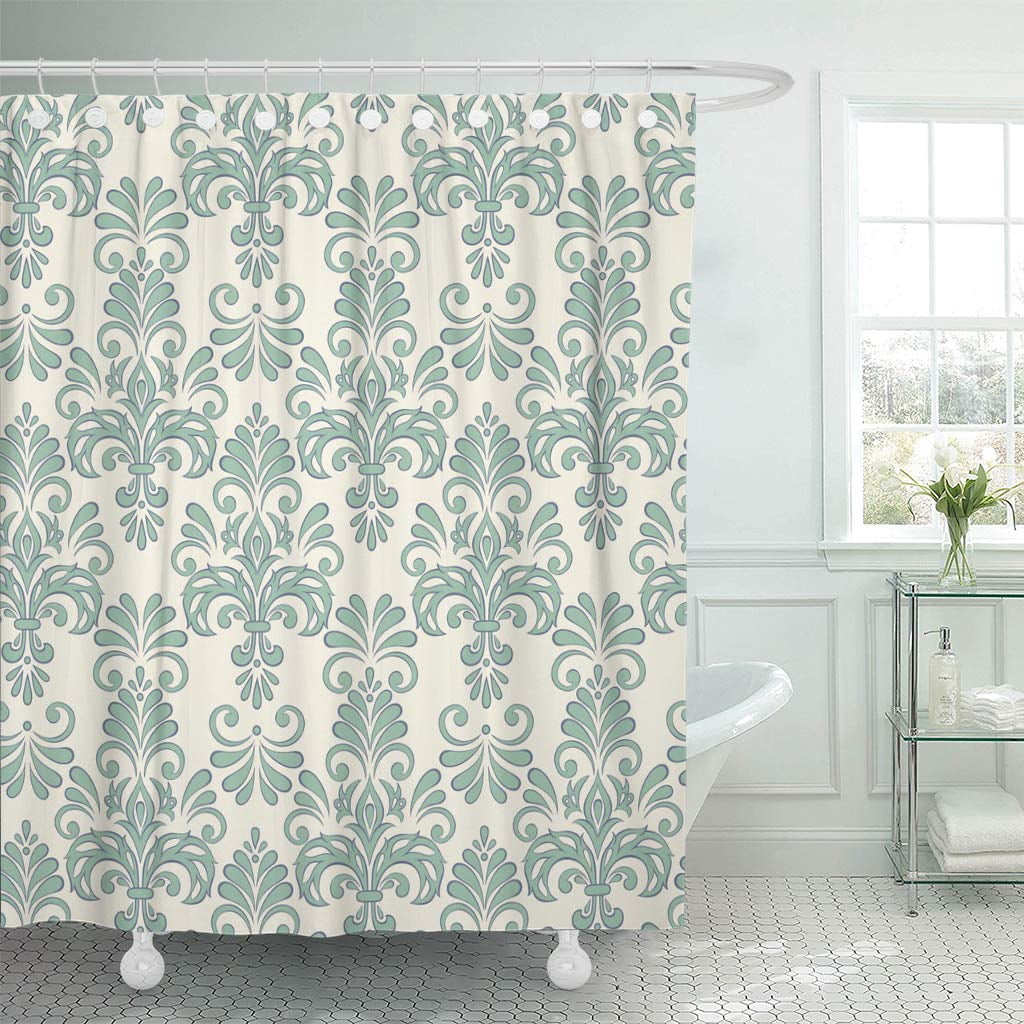 KSADK Victorian Design Antique Baroque Curl Curtains Curves Damask