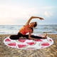 thumbnail image 5 of Toalla de playa redonda de microfibra estampada, súper colorida, resistente a la arena, manta de playa, tapete de playa, toalla multiusos para viajes y piscina., 5 of 6