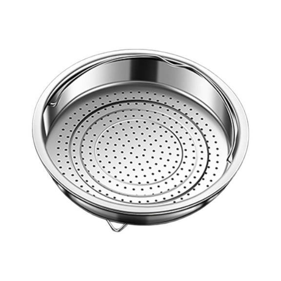 SIEYIO Stainless Steels Food Steamers Basket with Handle Round Steaming Grid Steaming Tray Rice Fruit Washer Easy to Clean