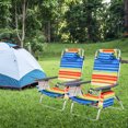 thumbnail image 2 of Costway 4-Pack Folding Backpack Beach Chair 5-Position Outdoor Reclining Chairs with Pillow Yellow, 2 of 10
